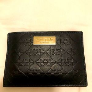 Kate spade leather black card case/ card holder